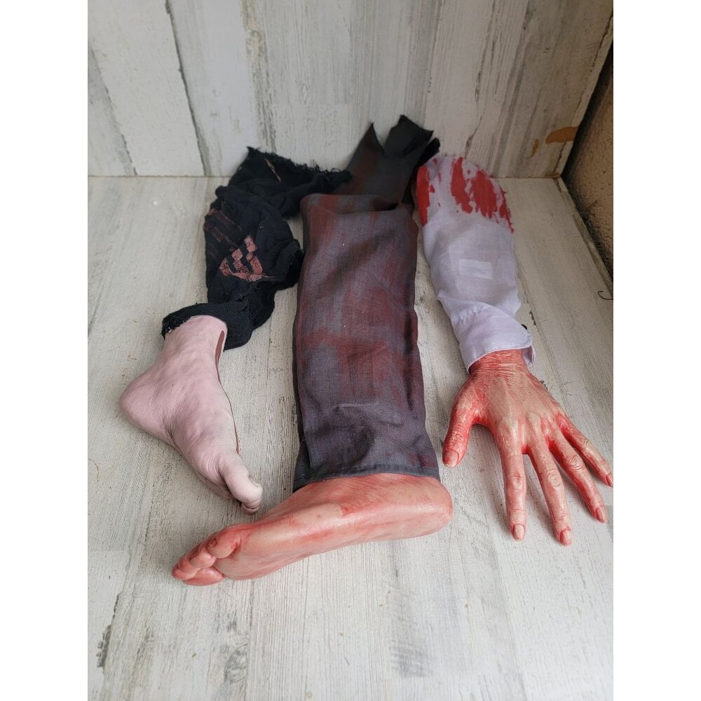 Halloween leg foot arm bloody prop set scary home‎ decor
